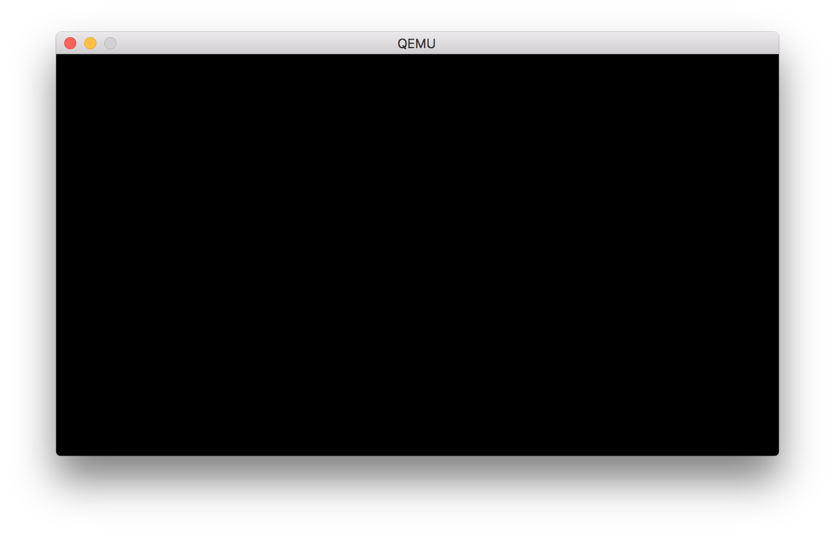 Blank QEMU screenshot