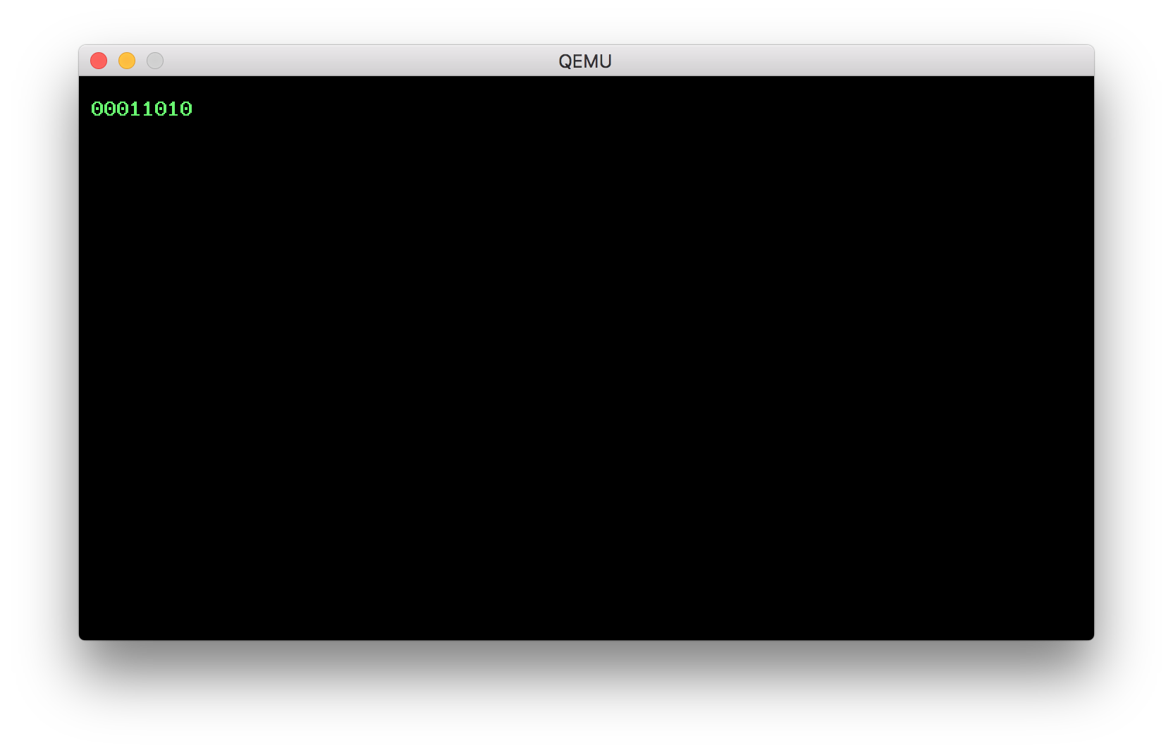 Number formatting QEMU screenshot