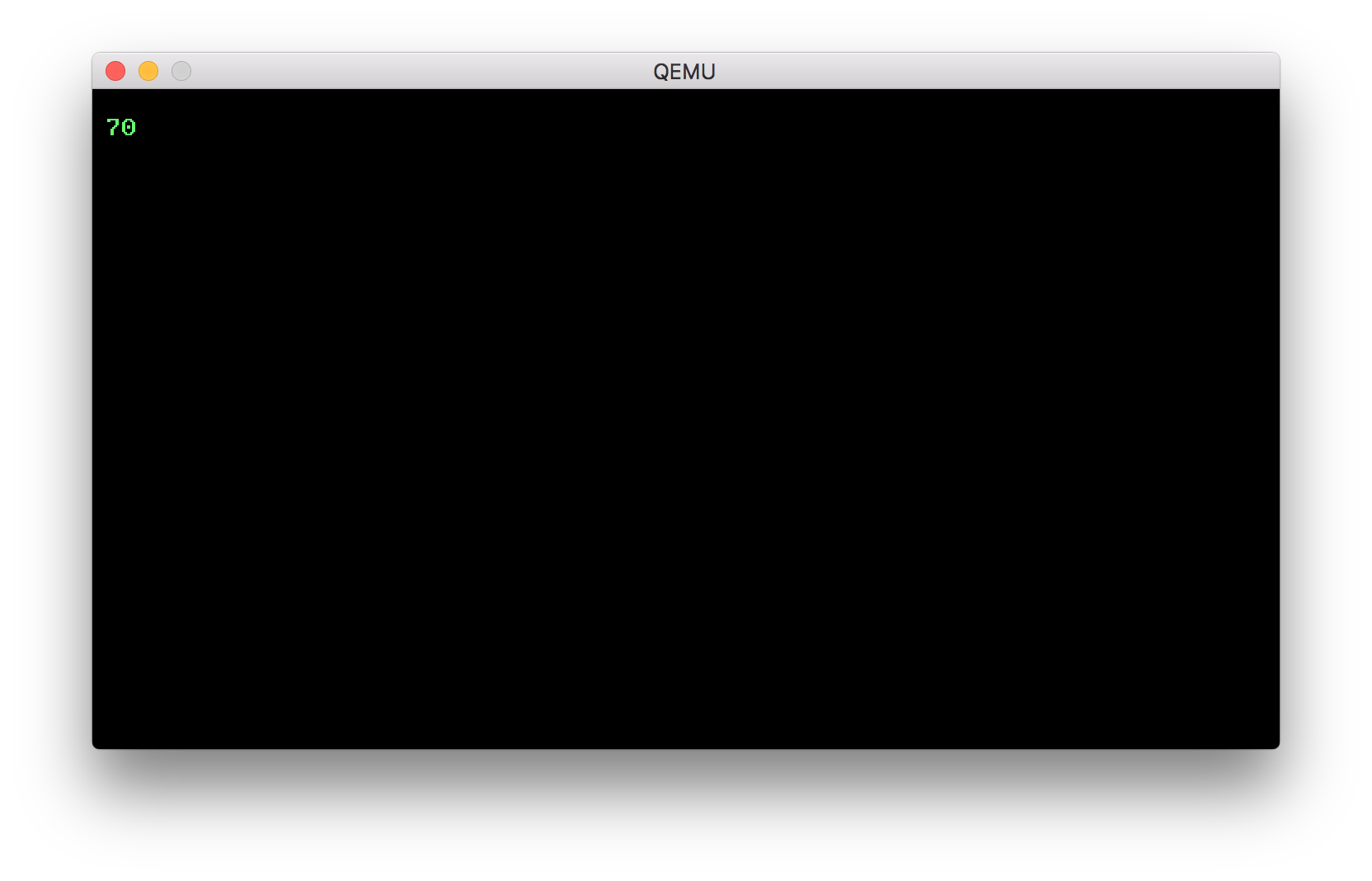 Input loop QEMU screenshot