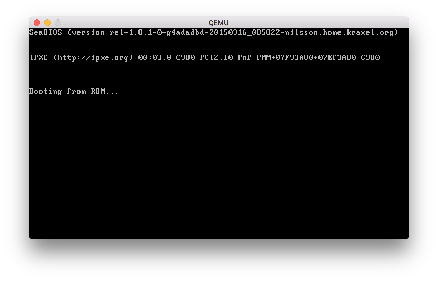 No-op kernel screenshot